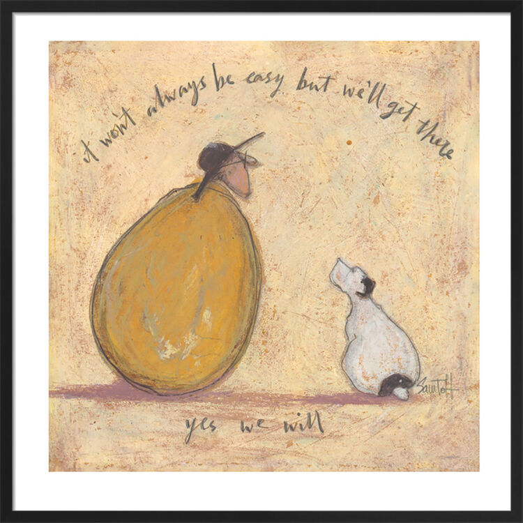 It Won’t Always be Easy But We’ll Get There Framed Art Print by Sam Toft