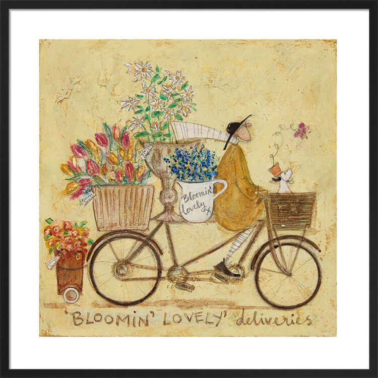 Bloomin’ Lovely Deliveries Framed Art Print by Sam Toft