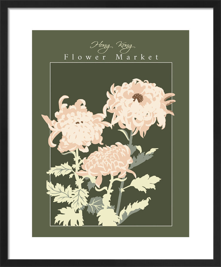 Flower Market Hong Kong Framed Art Print by Annick