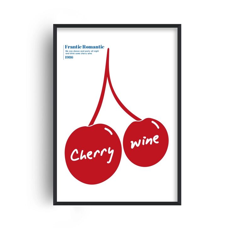Cherry Wine 1980s Retro Music Home Decor Framed Art Print