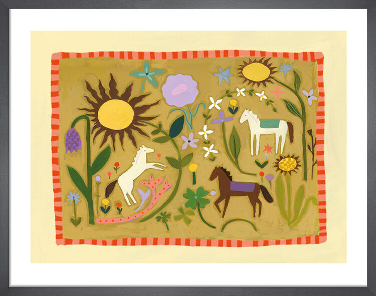 Meadow Horses Framed Art Print by Summer Thornton