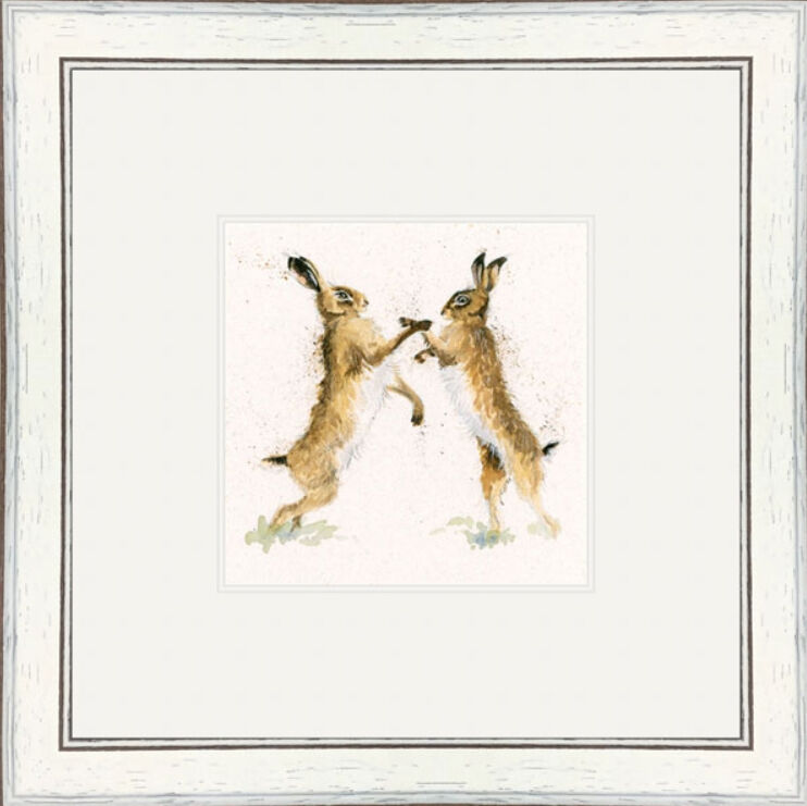 Mates - Hares Framed Limited Edition Art Print by Kay Johns