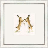 Mates - Hares Framed Limited Edition Art Print by Kay Johns