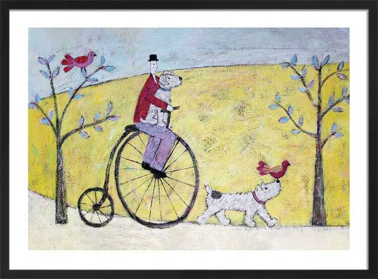On the Unicycle Framed Art Print by Annora Spence