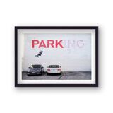 Parking Framed Art Print by Banksy