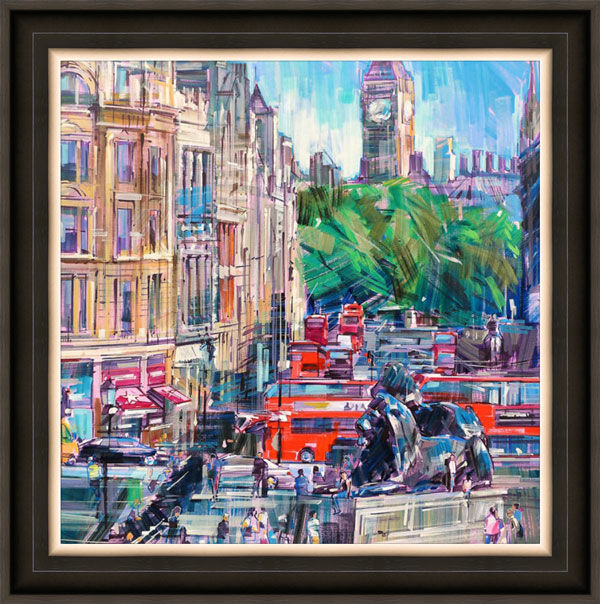 Trafalgar Sunlight (London) Framed Limited Edition Art Print by Colin Brown