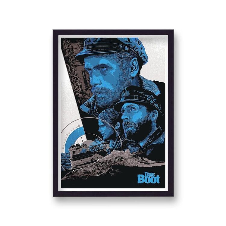 Das Boot Blue Vintage Movie Poster