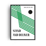 Stand And Deliver 1980s Retro Music Home Decor Framed Art Print