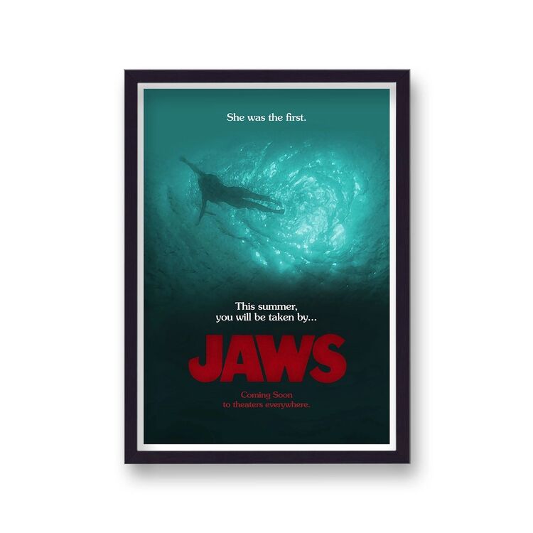 Jaws Reimagined Vintage Movie Poster