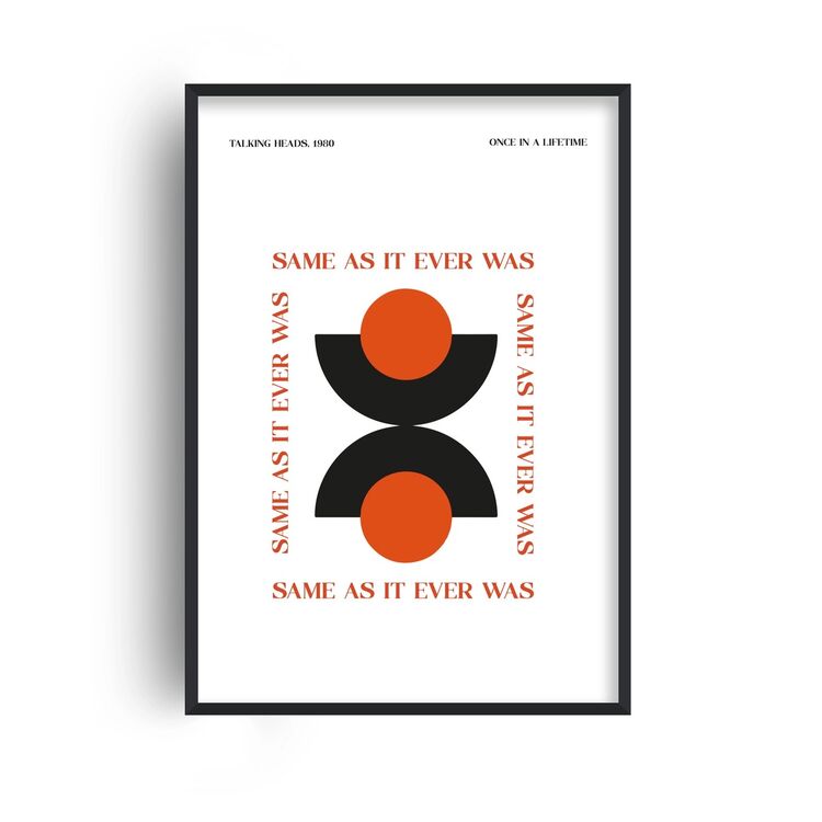 Same As IT Ever Was Retro Music Home Decor Framed Art Print