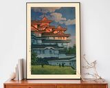Shirasagi Castle Framed Art Print by Hasui Kawase