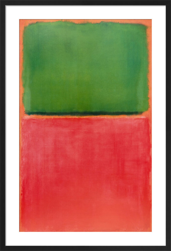 Green Red on Orange Framed Art Print by Mark Rothko