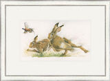 Great Escape - Hares Framed Limited Edition Art Print by Kay Johns