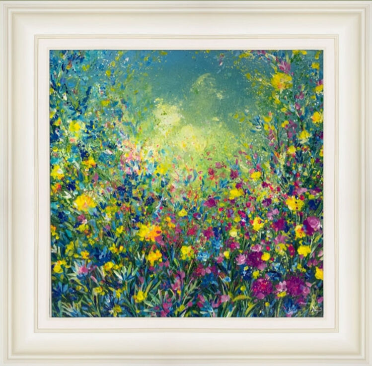 Floral Frenzy Original Acrylic Artwork by Jan Rogers