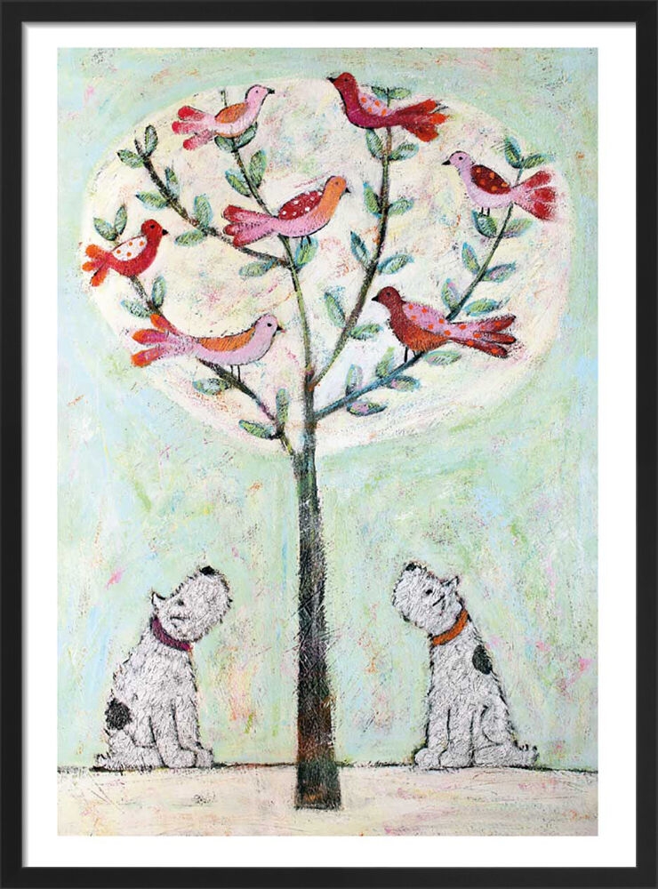 Birds in the Tree Framed Art Print by Annora Spence