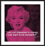 Money - Quote Framed Art Print from the Marilyn Monroe Collection
