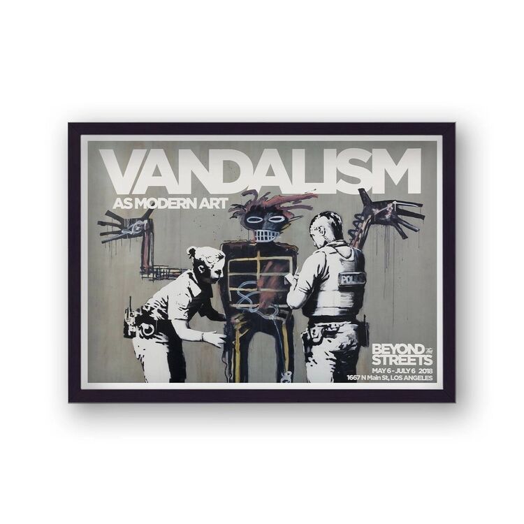 Beyond the Streets Framed Art Print by Banksy