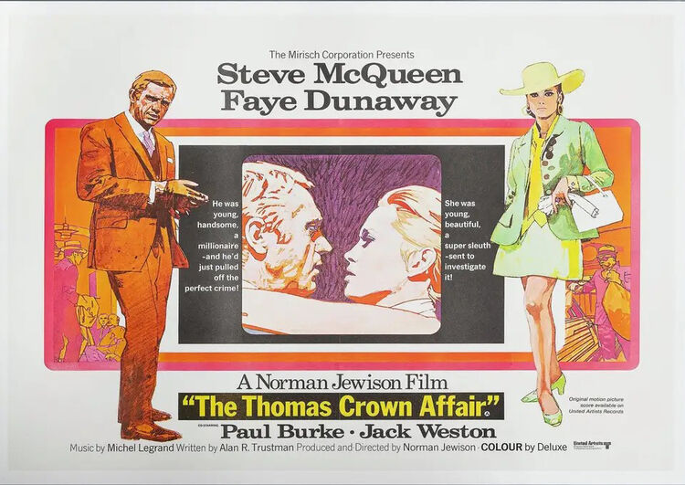 The Thomas Crown Affair Vintage Movie Poster