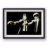 Pulp Fiction Bananas Framed Art Print by Banksy