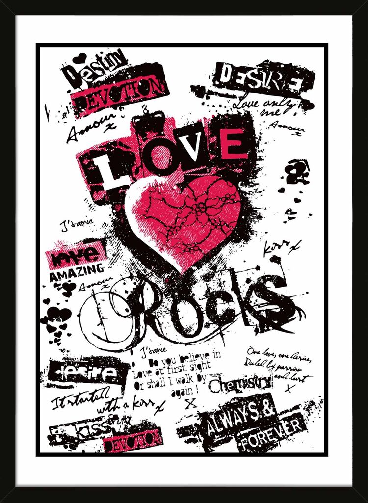 Love Rocks Framed Art Print by Anonymous Artist