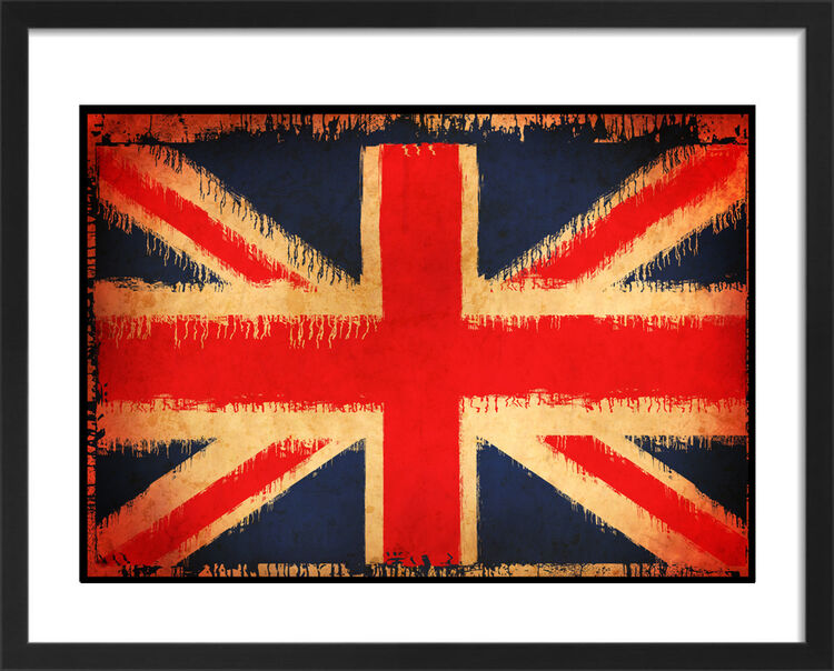 Union Jack (Grunge) Framed Art Print by Anonymous Artist