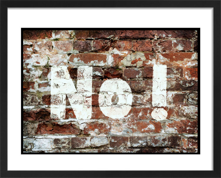 No! Framed Art Print by Anonymous Artist