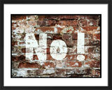 No! Framed Art Print by Anonymous Artist