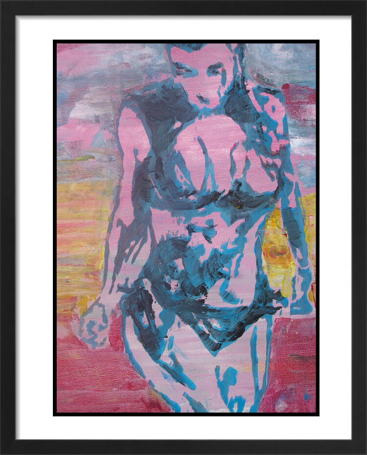 Bikini Girl Framed Art Print by Anonymous Artist
