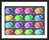 Warhol Style Flowers Framed Art Print by Anonymous Artist