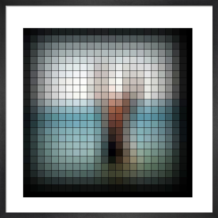 Grid Squares Framed Art Print by Anonymous Artist