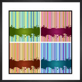 Candy Stripes Framed Art Print by Anonymous Artist