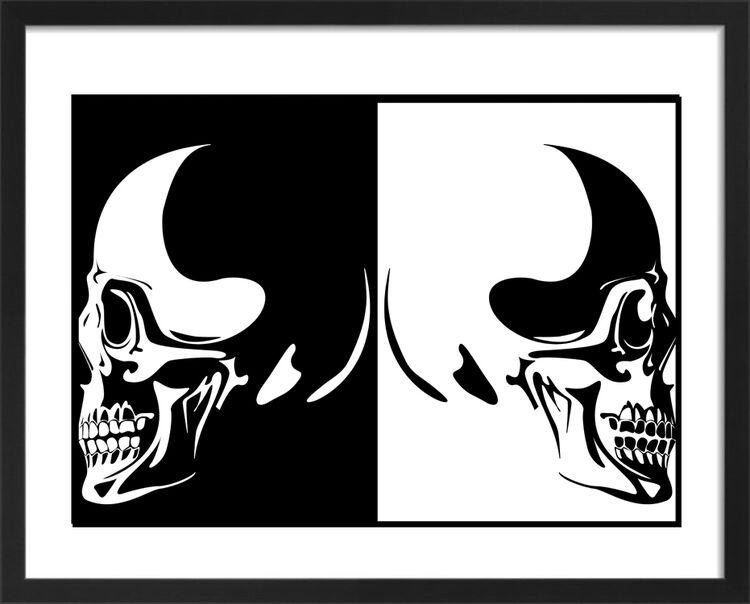 Double Skull Framed Art Print by Anonymous Artist