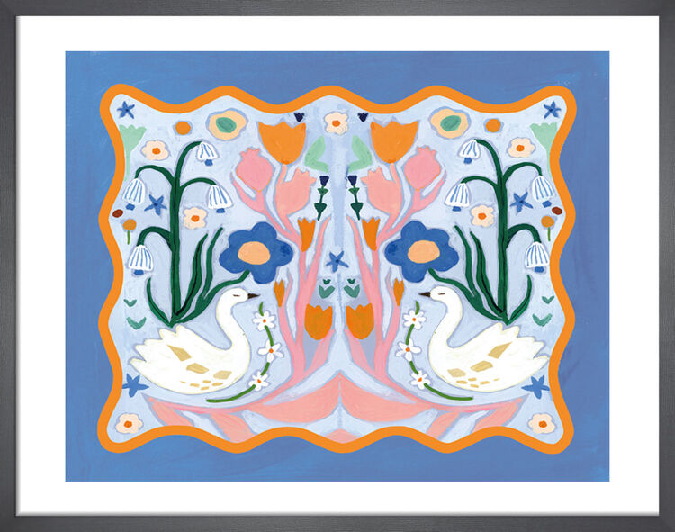 Swans Framed Art Print by Summer Thornton