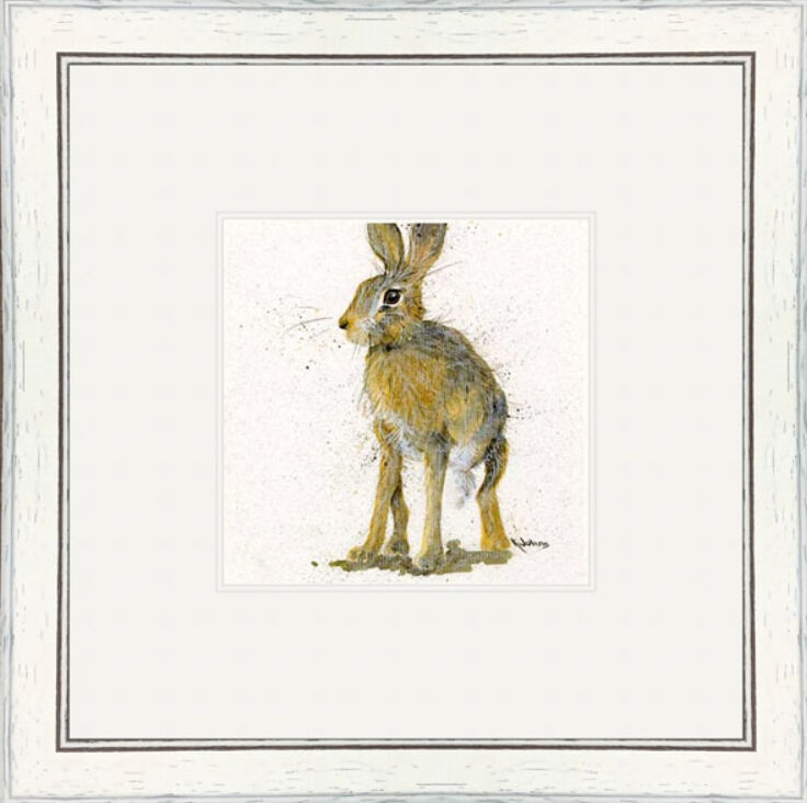 Tippy Toes - Hares Framed Limited Edition Art Print by Kay Johns