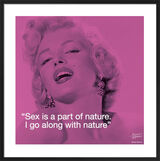 Sex - Quote Framed Art Print from the Marilyn Monroe Collection