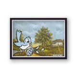 Bird with Grenade Framed Art Print by Banksy