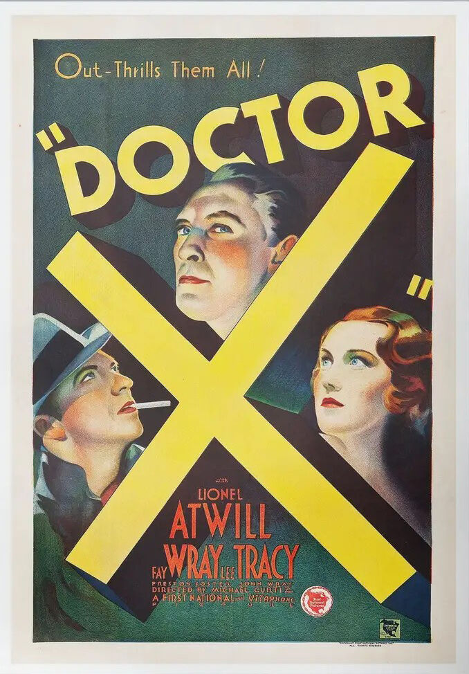 Doctor X Vintage Movie Poster