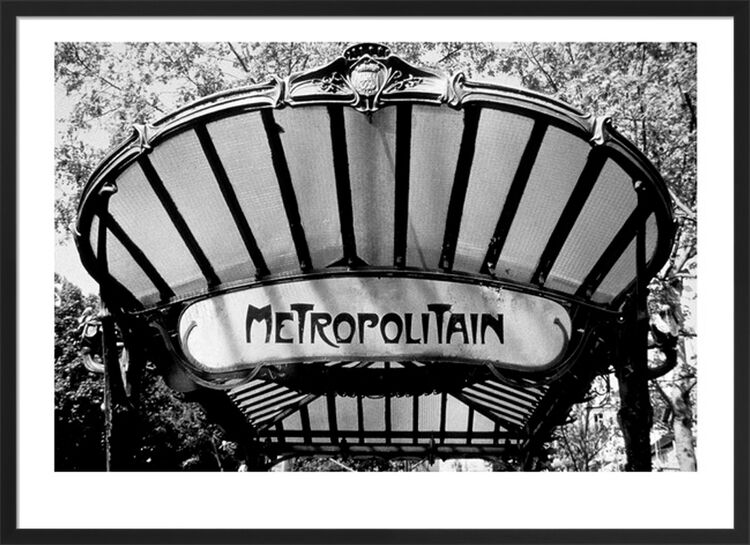 Metro Entrance, Paris Framed Art Print by Heiko Lanio
