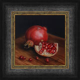Pomegranate on Wood Framed Limited Edition Art Print by Sarah Eden