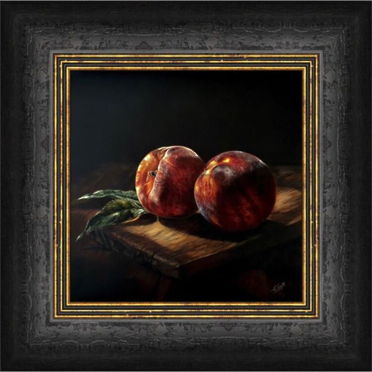 Just Peachy - Peaches Framed Limited Edition Art Print by Sarah Eden