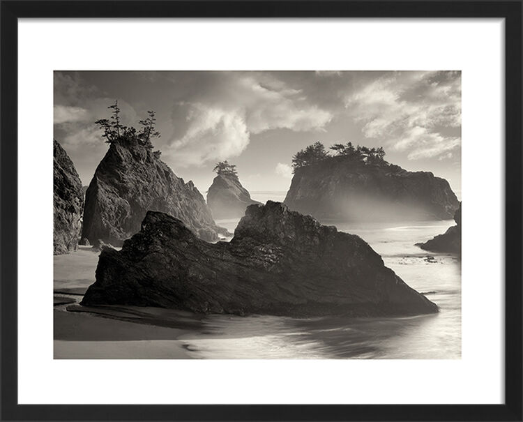Sea-stack Beach Framed Art Print by Dennis Frates