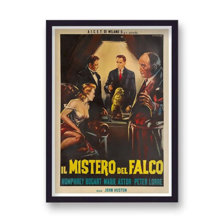 The Maltese Falcon Vintage Italian Movie Poster