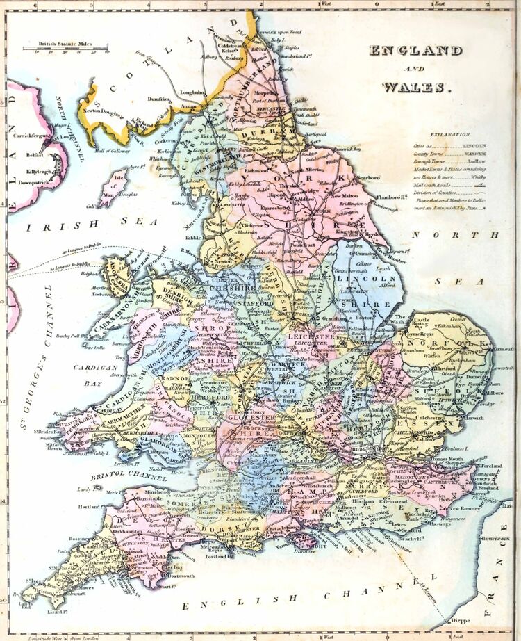 England and Wales Framed Art Print by George Ellis