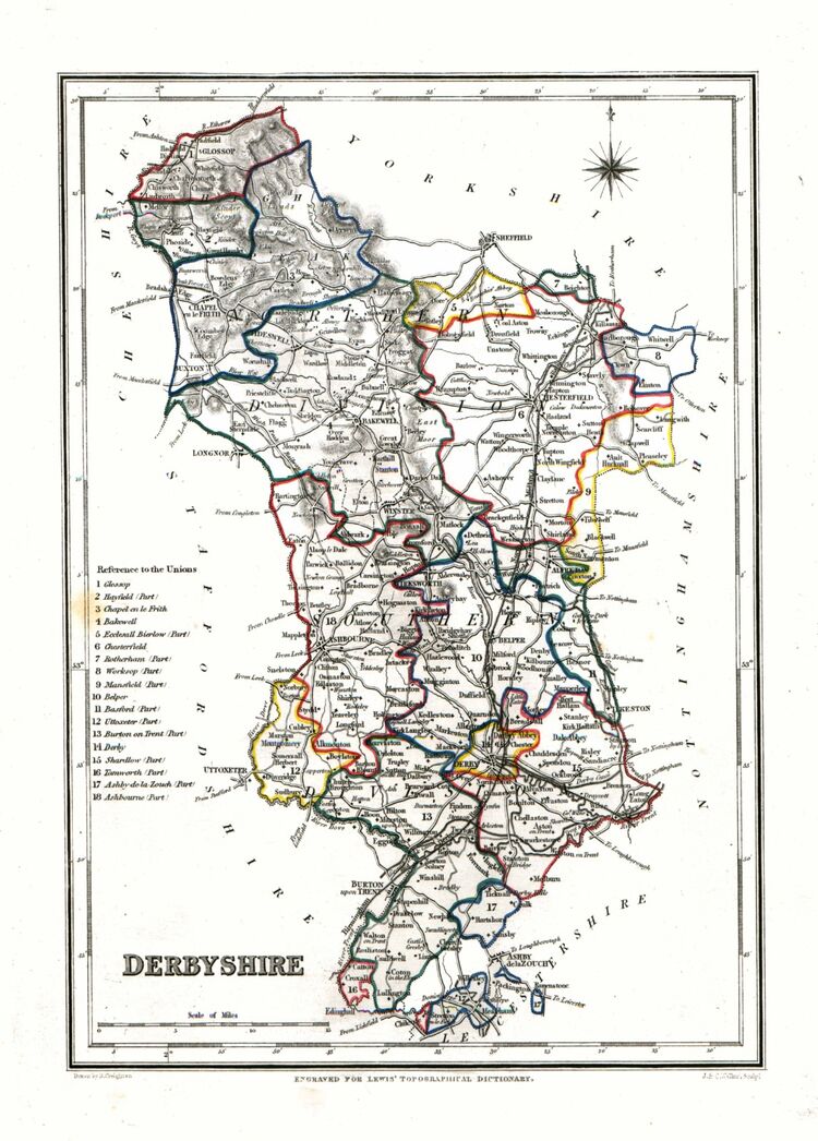 Derbyshire Framed Art Print by Samuel Lewis