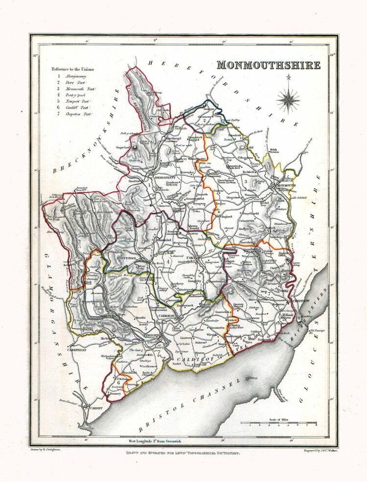 Monmouthshire Framed Art Print by Samuel Lewis