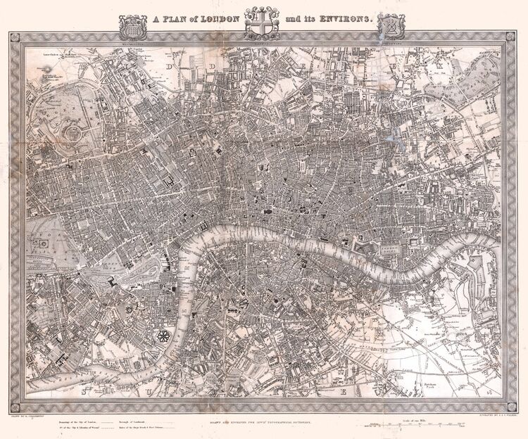 Plan of London Framed Art Print by Samuel Lewis