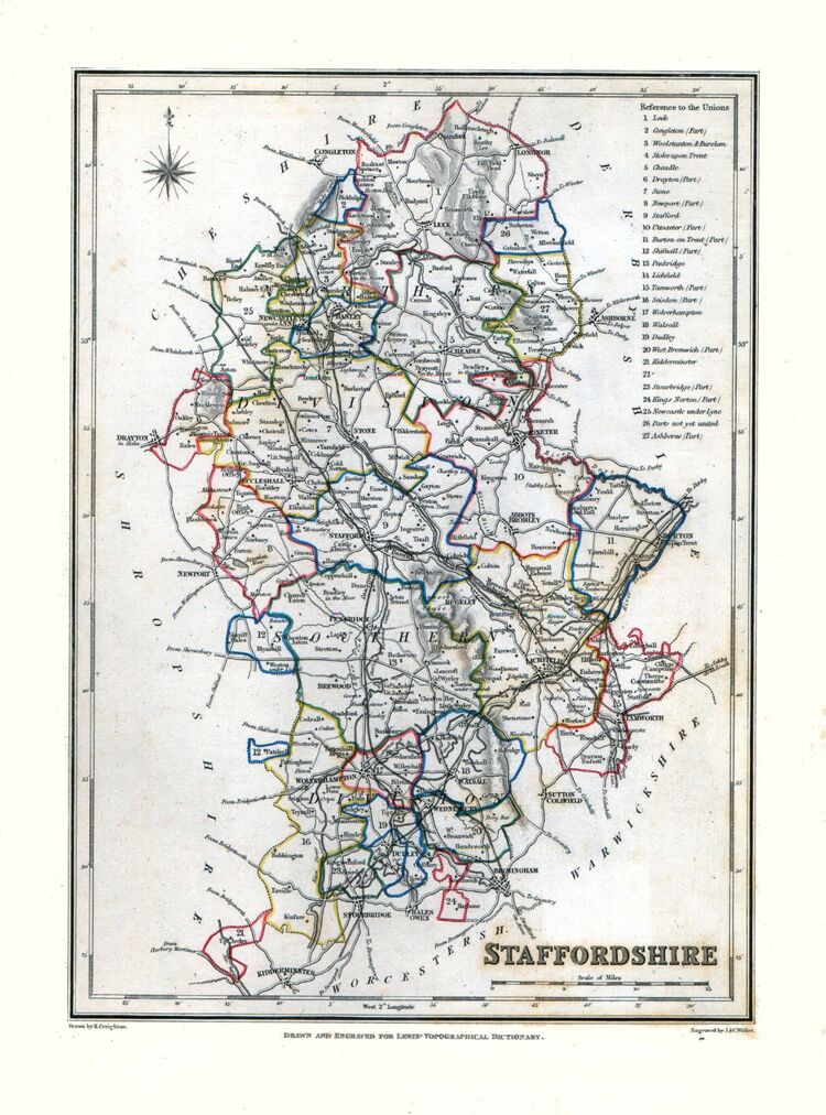 Staffordshire Framed Art Print by Samuel Lewis