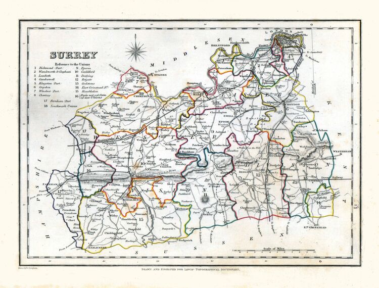 Surrey Framed Art Print by Samuel Lewis