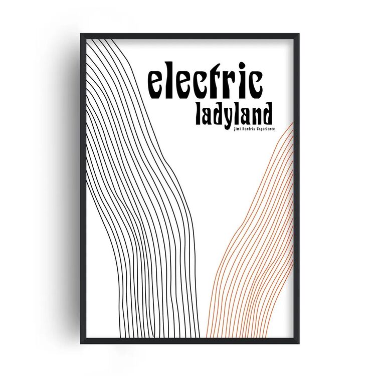Electric Ladyland Retro Bohemian Art Quote Framed Print