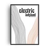 Electric Ladyland Retro Bohemian Art Quote Framed Print